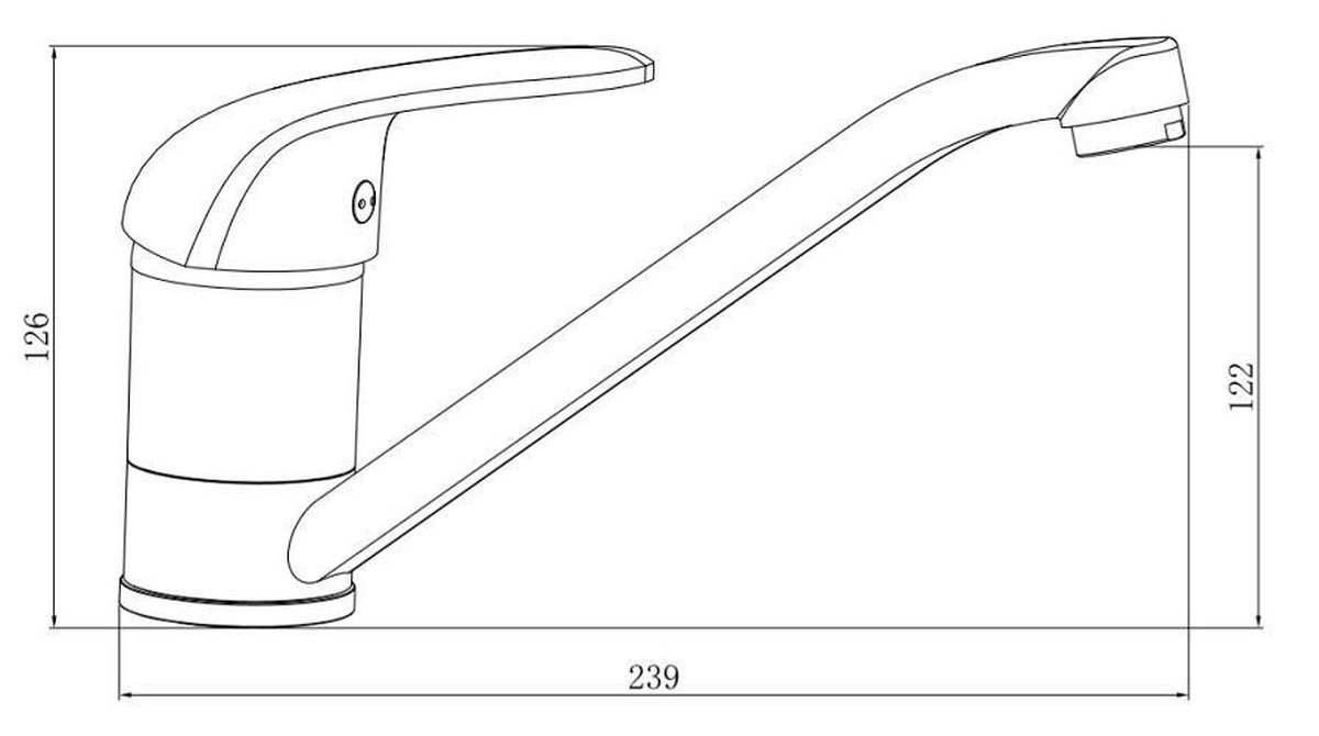 Schütte Sanifun lage druk keukenmengkraan Falcon Chroom. - Silver