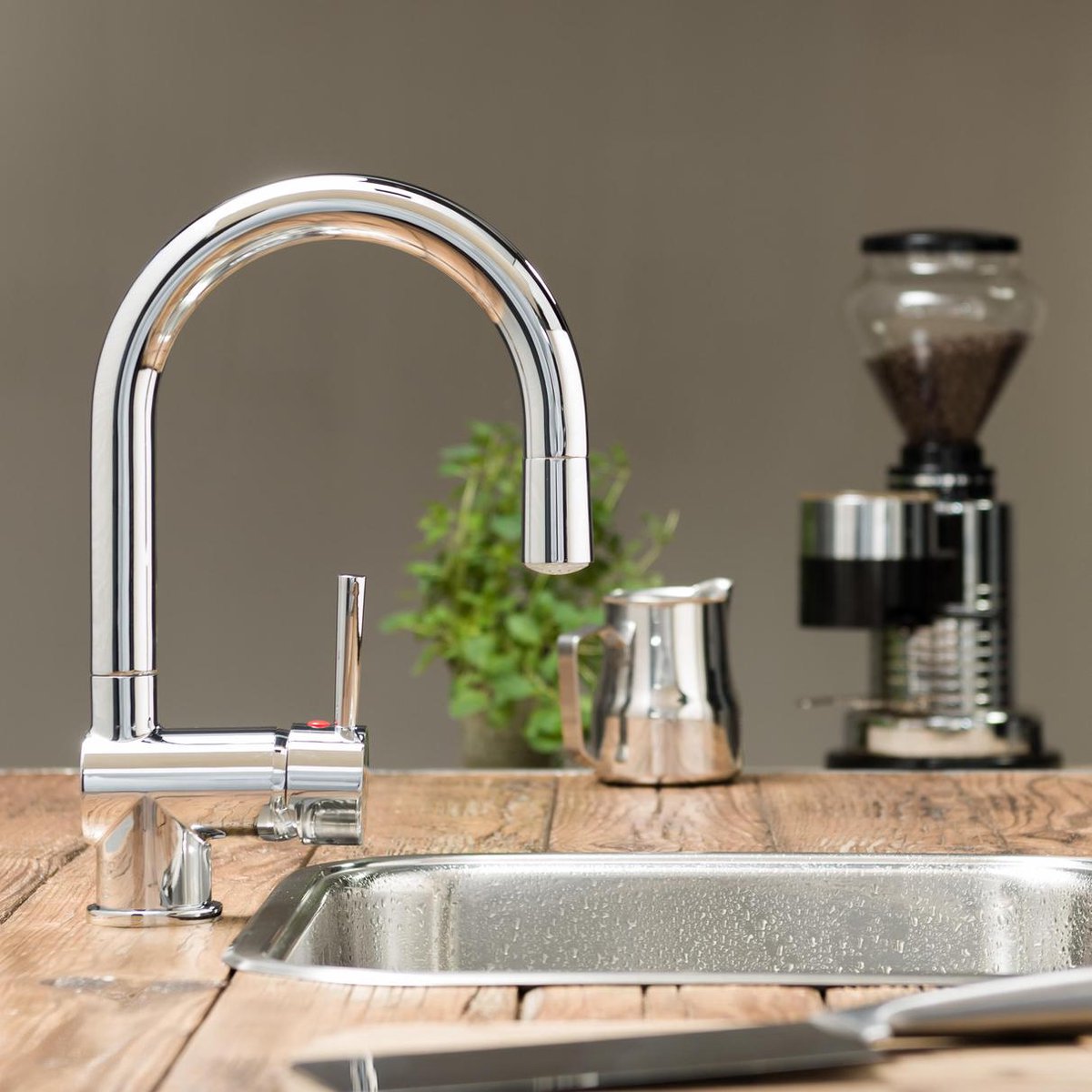 Schütte Sanifun keukenmengkraan Stella Chroom. - Silver