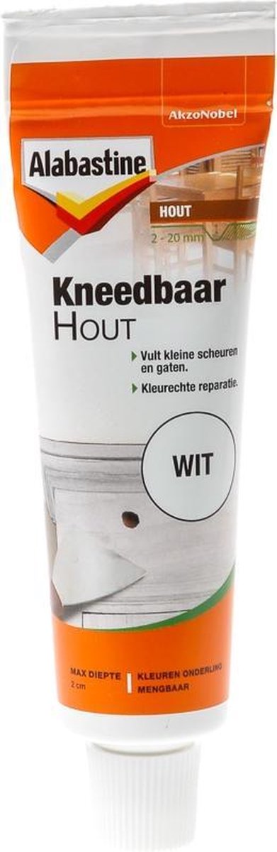 False Kneedbaar Hout 75Gr - 5096011 - Wit