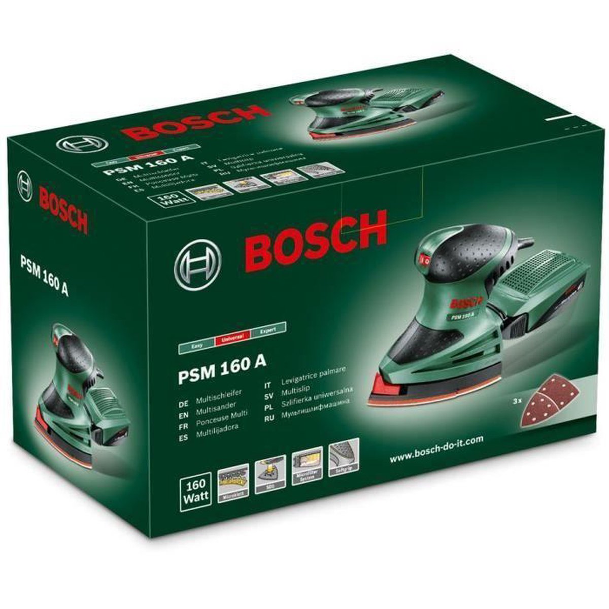 Bosch PSM 160 A 0603377000 Multischuurmachine 160 W 62.93 x 102 mm