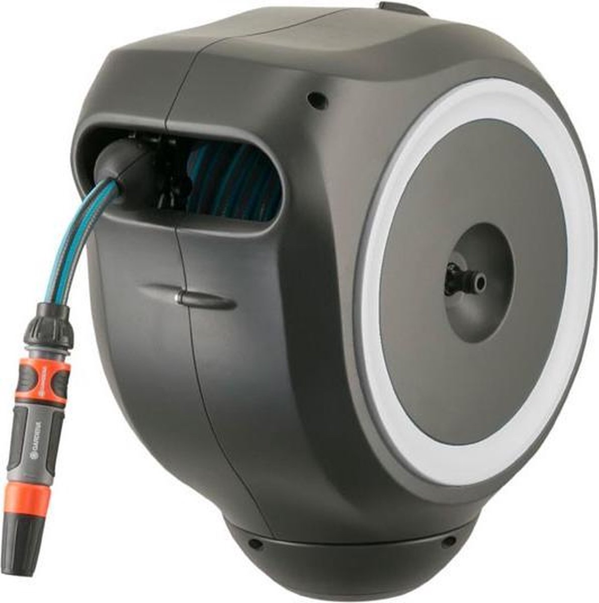 GARDENA Wandslangenbox 25 RollUp M/L wit - Grijs