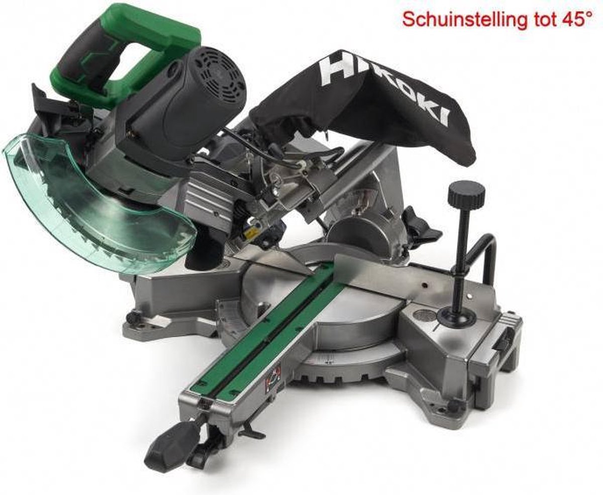 Hikoki C8FSHGWAZ 1100 Watt Afkortzaag verstekzaag 216mm