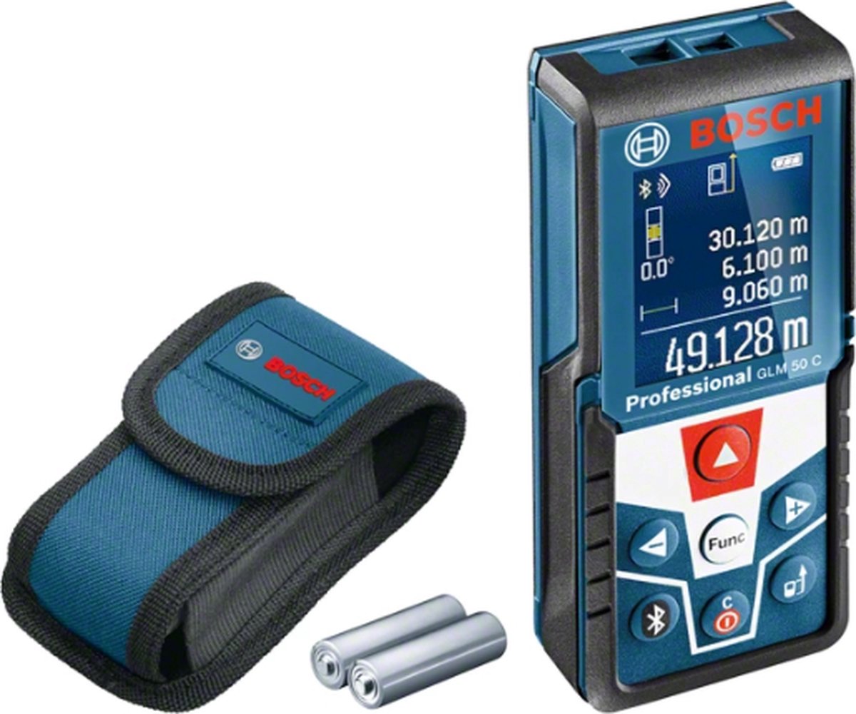 Bosch GLM 50-27 C | Professional Laserafstandsmeter | Bluetooth | Statiefadapter 6.3 mm