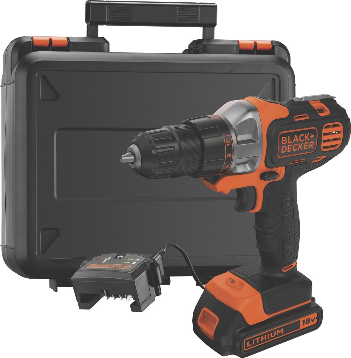 BLACK+DECKER MT218K 18V Lithium Ion Multievo Schroefboormachine - Zwart