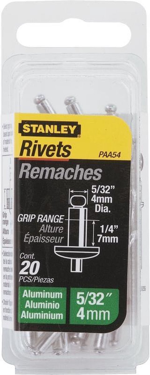 Stanley Popnagels 5X7mm - 15 stuks