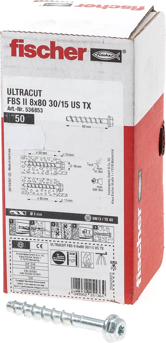 Fischer FBS II 8x80 30/15 US TX 50 St