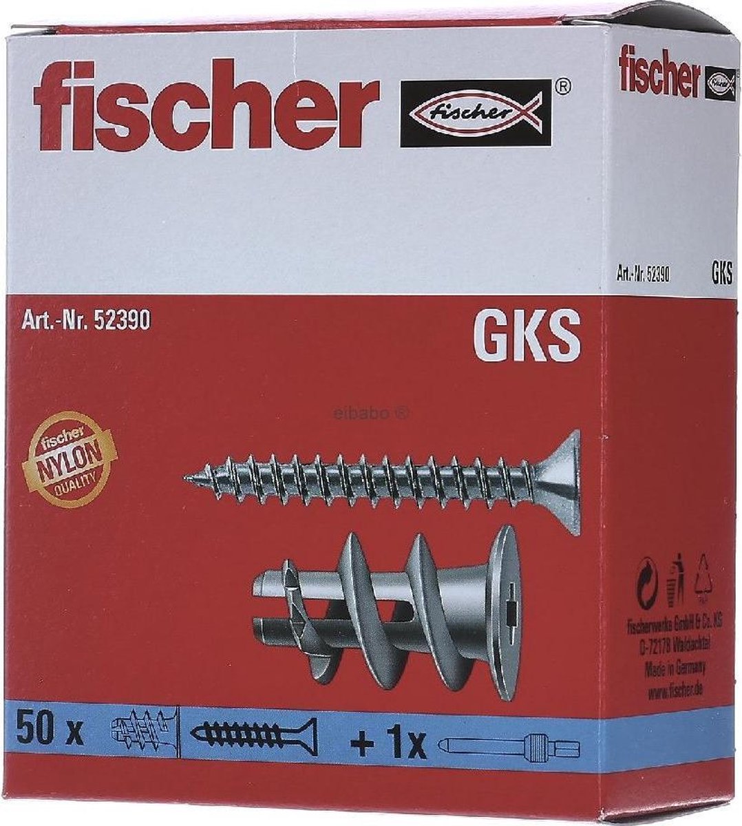 Fischer GK-S4.5X35 GIPSPLAATPL+SCHR 50 St