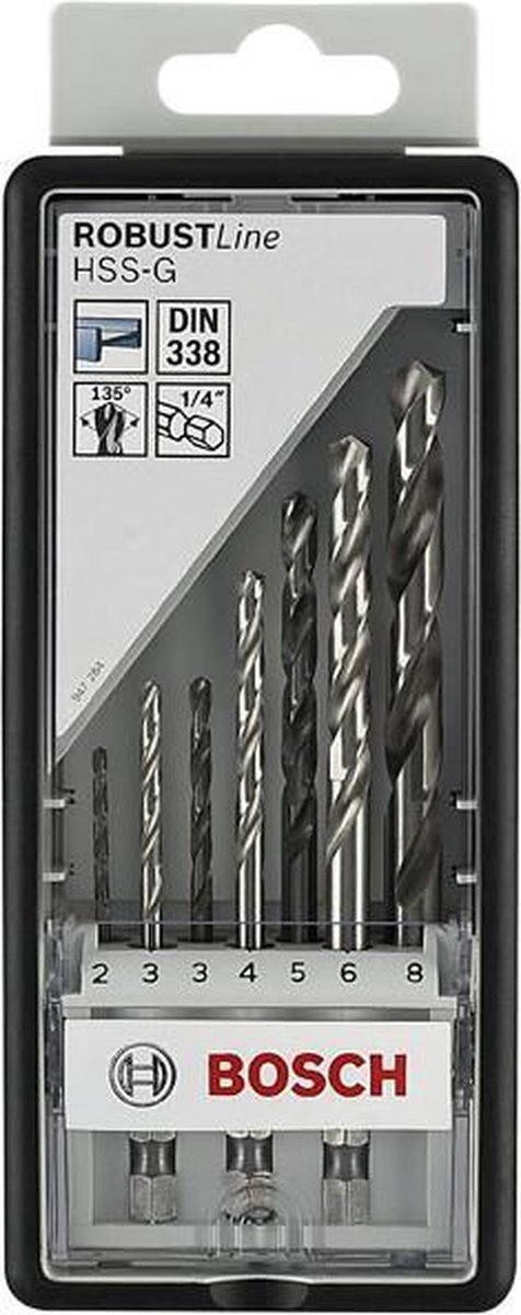 Bosch Metaalboren | Robustline HSS | zeskant | 8-Delig | 2607019922 - 2608577146