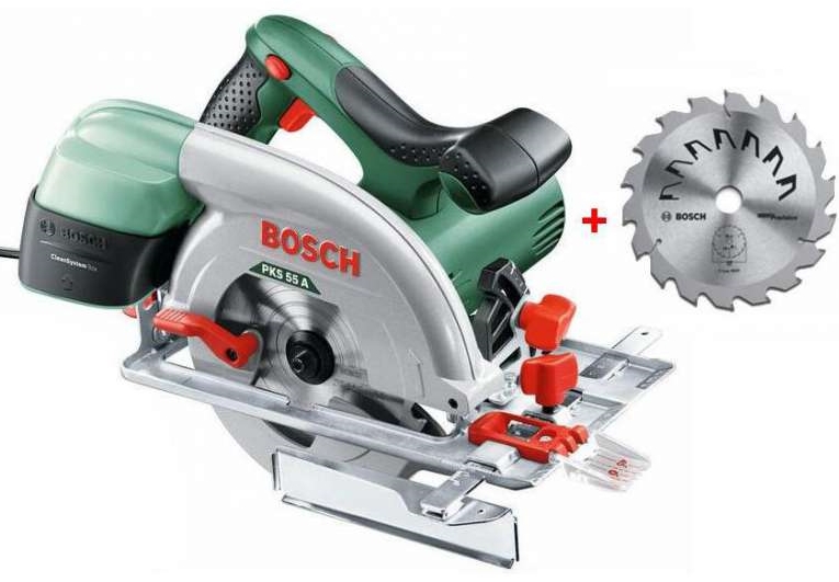 Bosch PKS 55 A Cirkelzaag | 1200w 160mm | + Extra Zaagblad