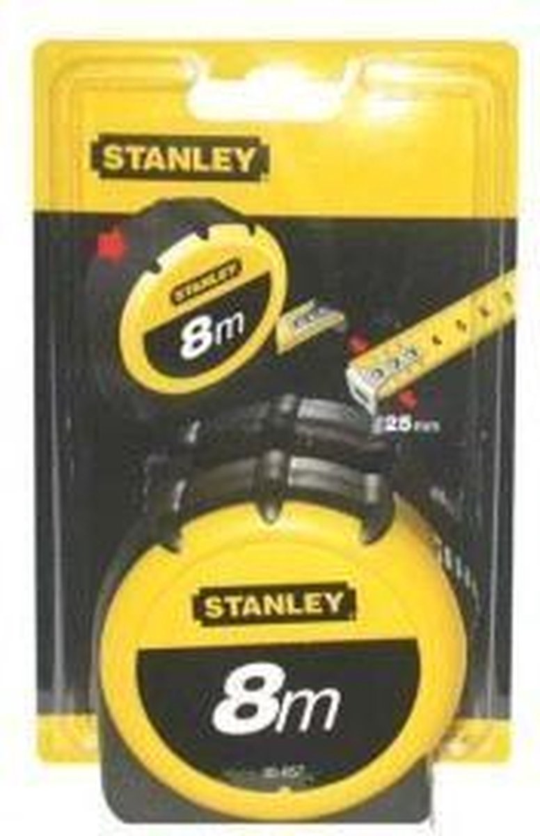 BLACK+DECKER Rolbandmaat Stanley Tylon | 8m - 25mm - Zwart
