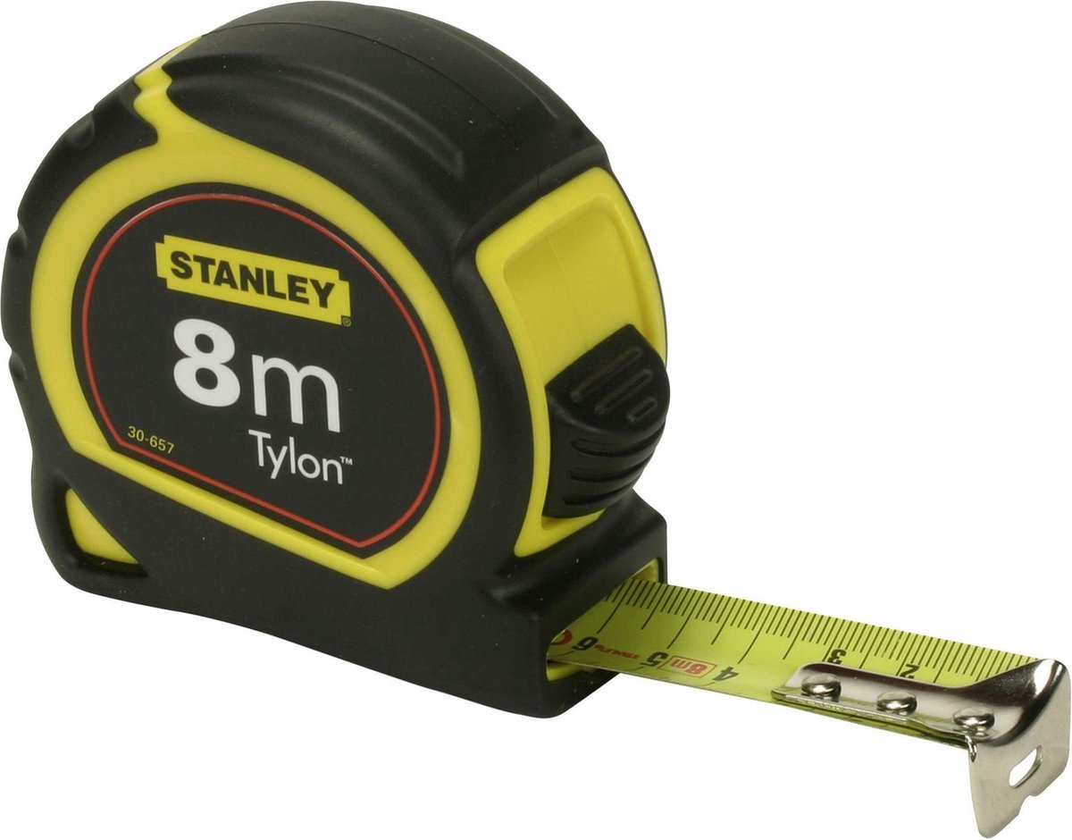 BLACK+DECKER Rolbandmaat Stanley Tylon | 8m - 25mm - Zwart