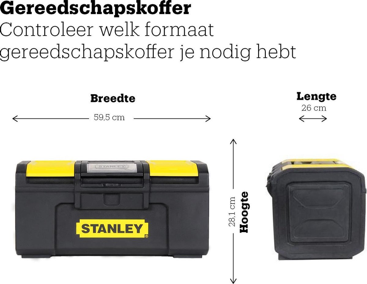 Stanley Gereedschapskoffer 24" , type 1-79-218 - Zwart
