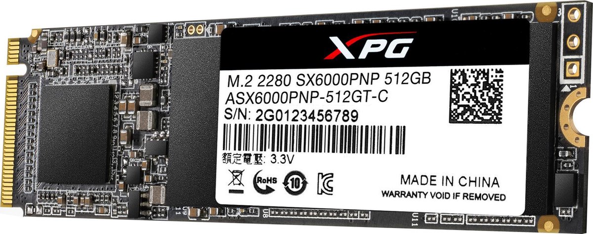 ADATA XPG SX 6000 Pro internal solid state drive M.2 512 GB PCI Express 3.0 3D TLC NVMe