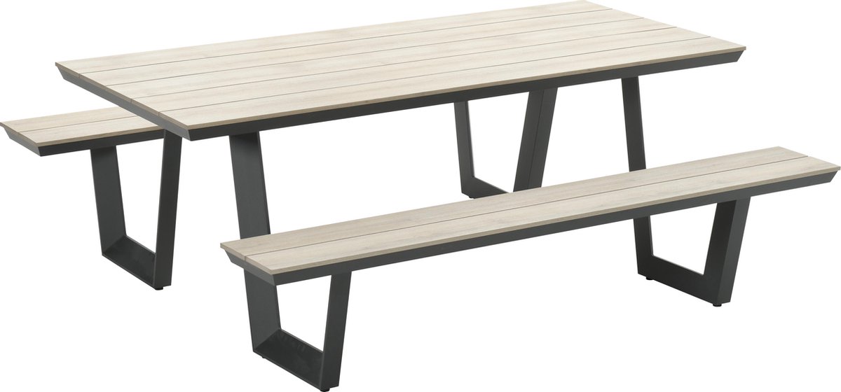 Garden Impressions Sarria picknick set 200 x 90 - donker - Grijs