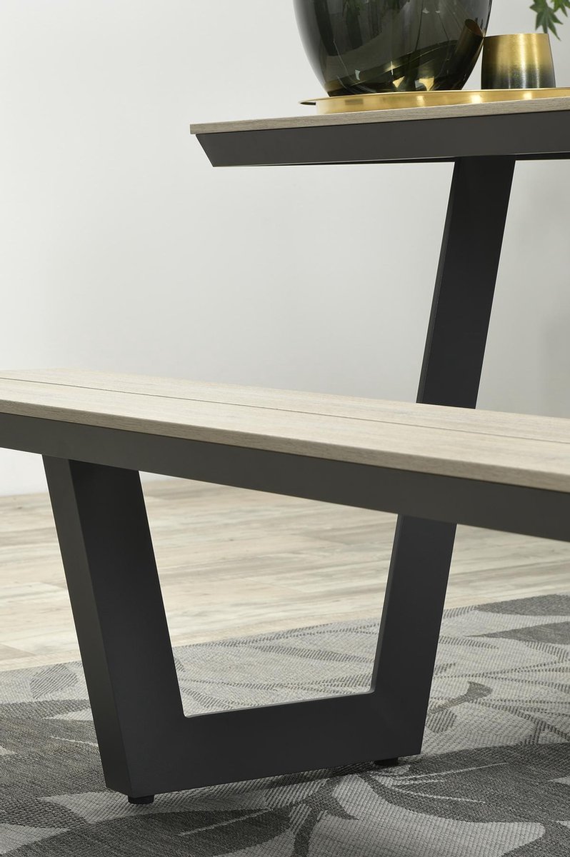 Garden Impressions Sarria picknick set 200 x 90 - donker - Grijs