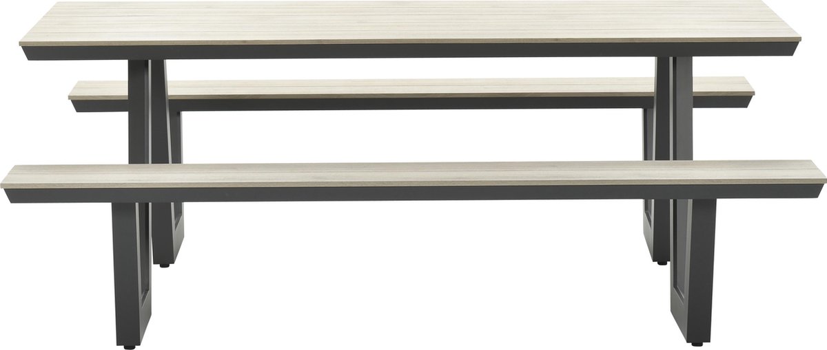 Garden Impressions Sarria picknick set 200 x 90 - donker - Grijs