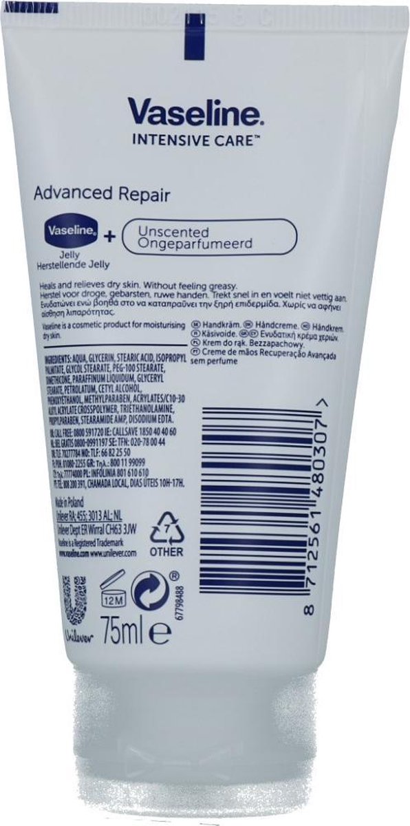 Vaseline Handcreme Advanced Repair 75ml