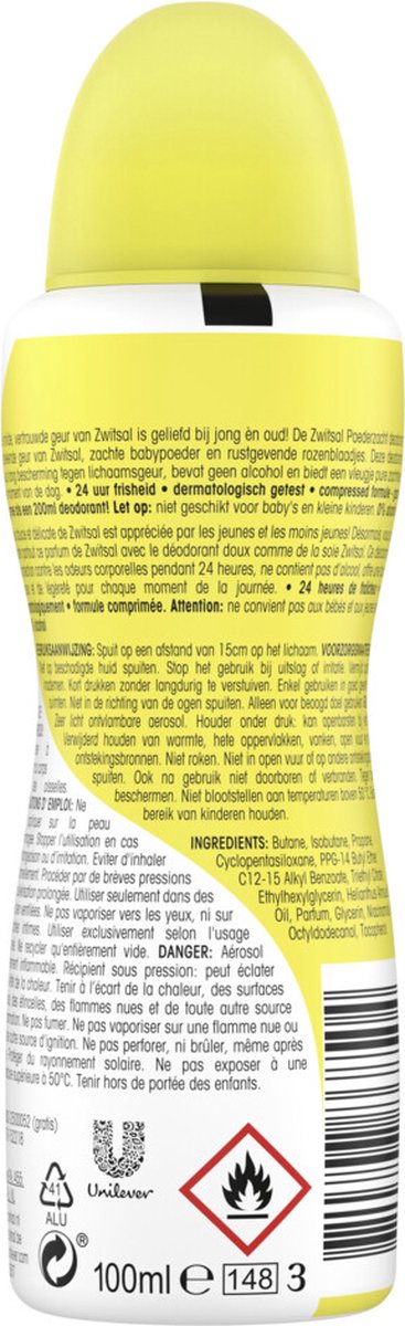 Zwitsal Deodorant Spray Poederzacht 100ml