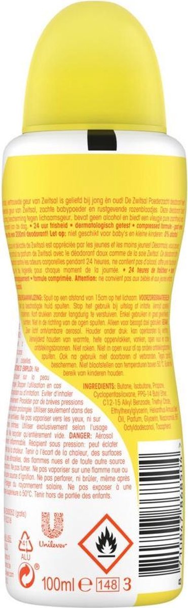 Zwitsal Deodorant Spray Poederzacht 100ml