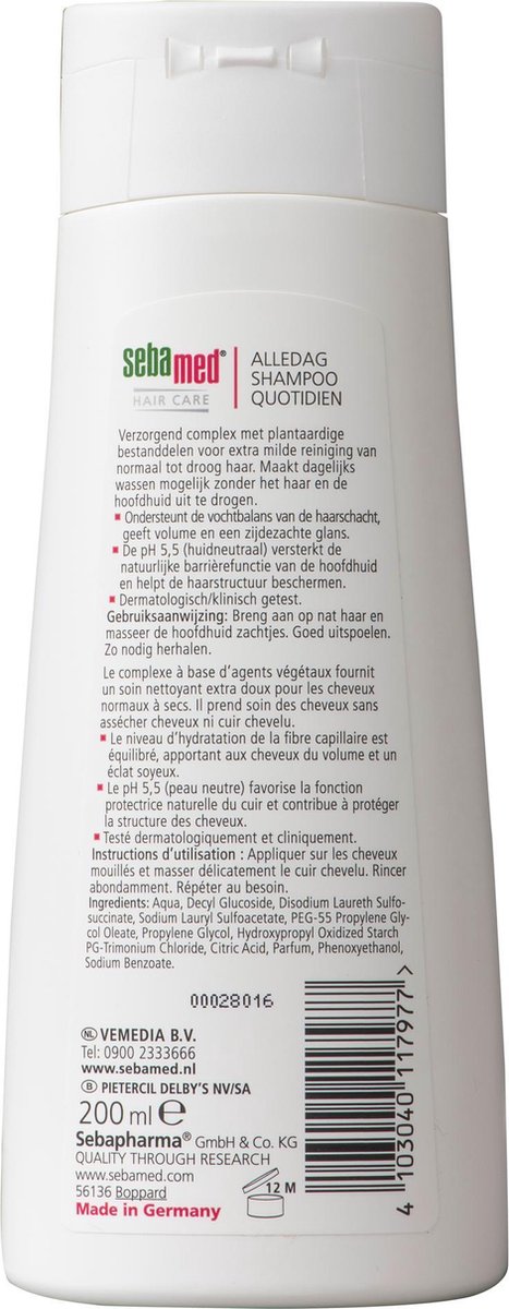 Sebamed Shampoo Alledag Gevoelige Huid 200ml