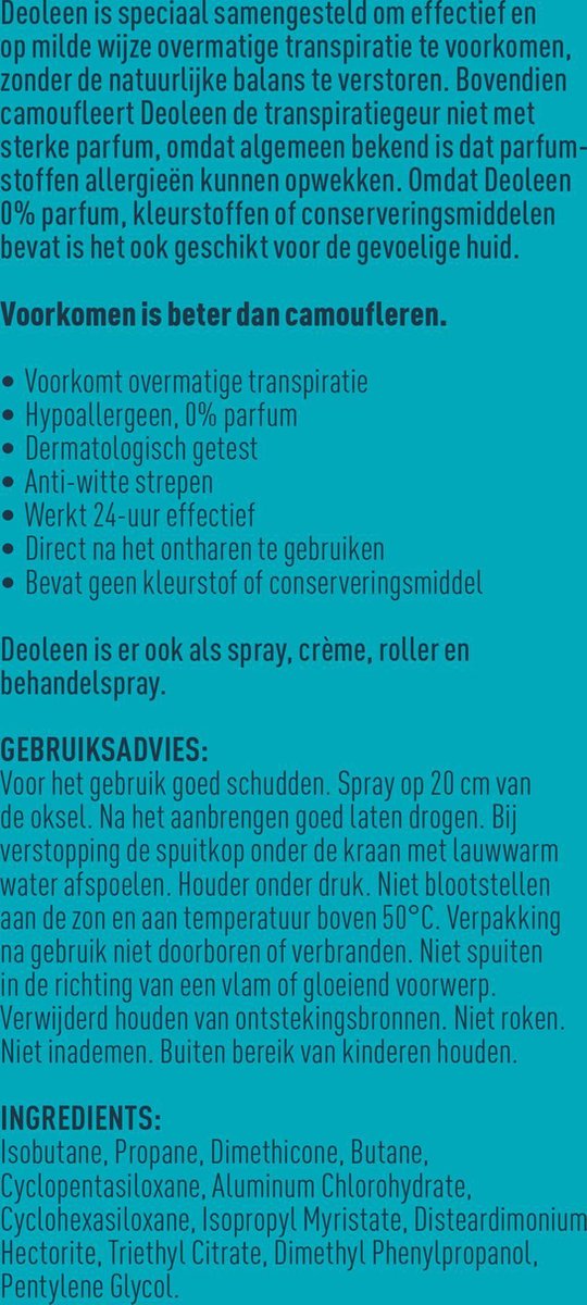 Deoleen Satin Spray Regular 150ml