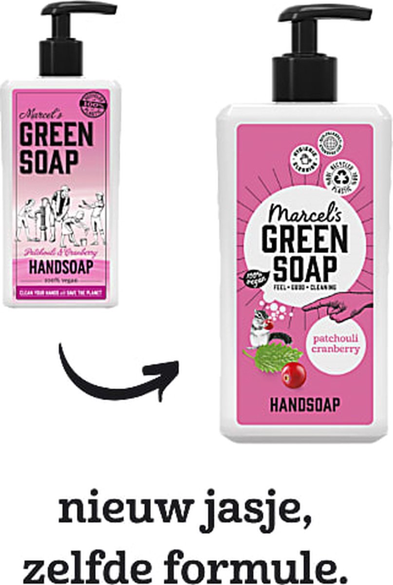 Marcel Green Soap Handzeep Patchouli Cranberry Pomp 500ml