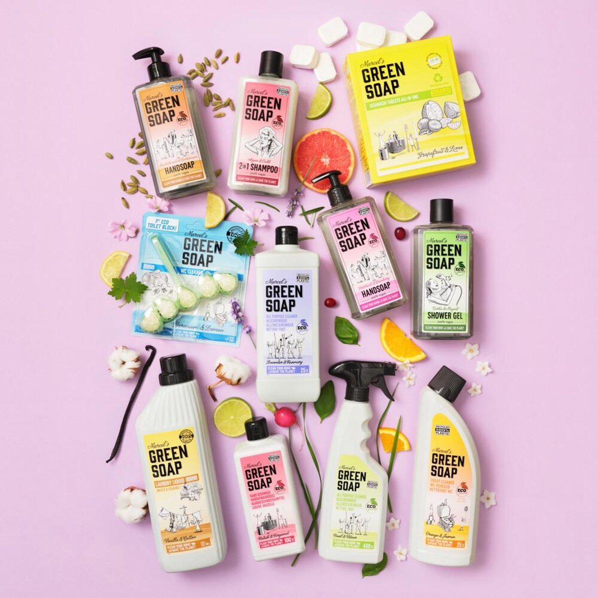 Marcel Green Soap Handzeep Patchouli Cranberry Pomp 500ml