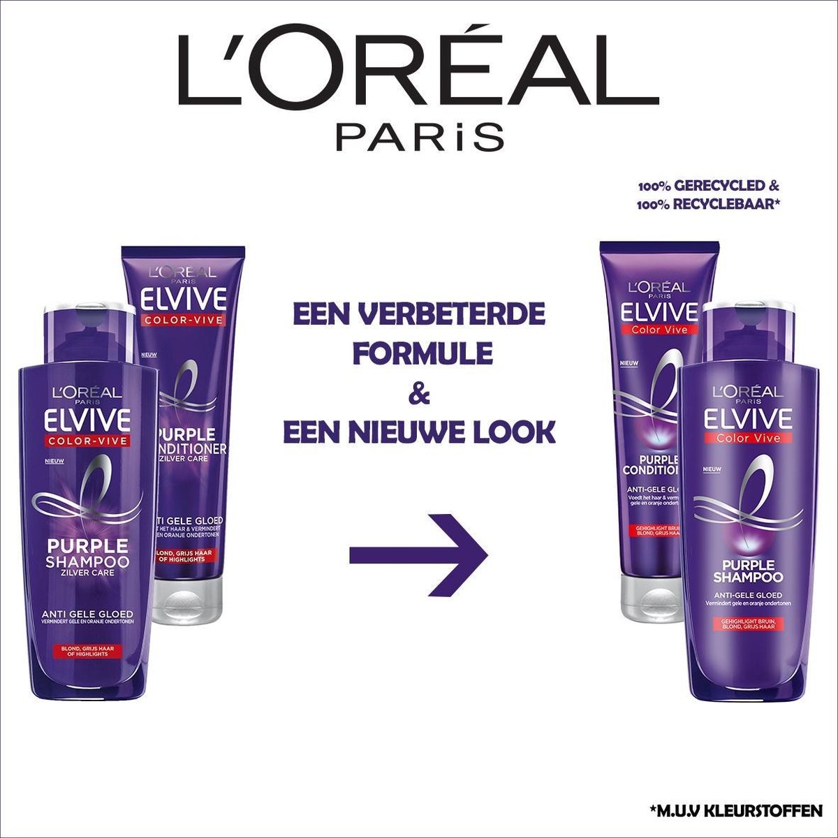 L'Oreal Paris Elvive Color-Vive Purple Shampoo Zilver Care 200ml