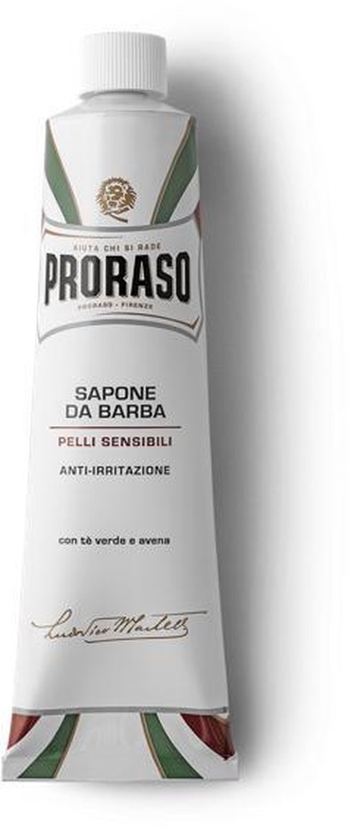 Proraso 150ml Scheercremee Thee Sensitive Skin - Groen