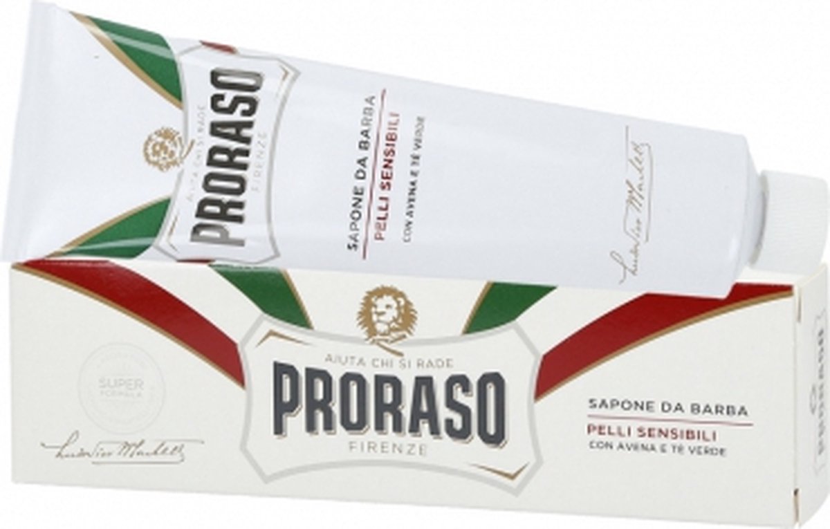 Proraso 150ml Scheercremee Thee Sensitive Skin - Groen