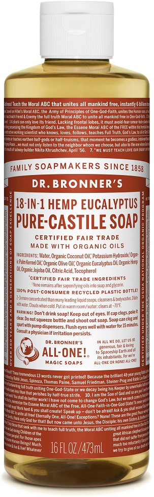 Dr Bronner Bronners Liquid Soap Eucalyptus 475ml