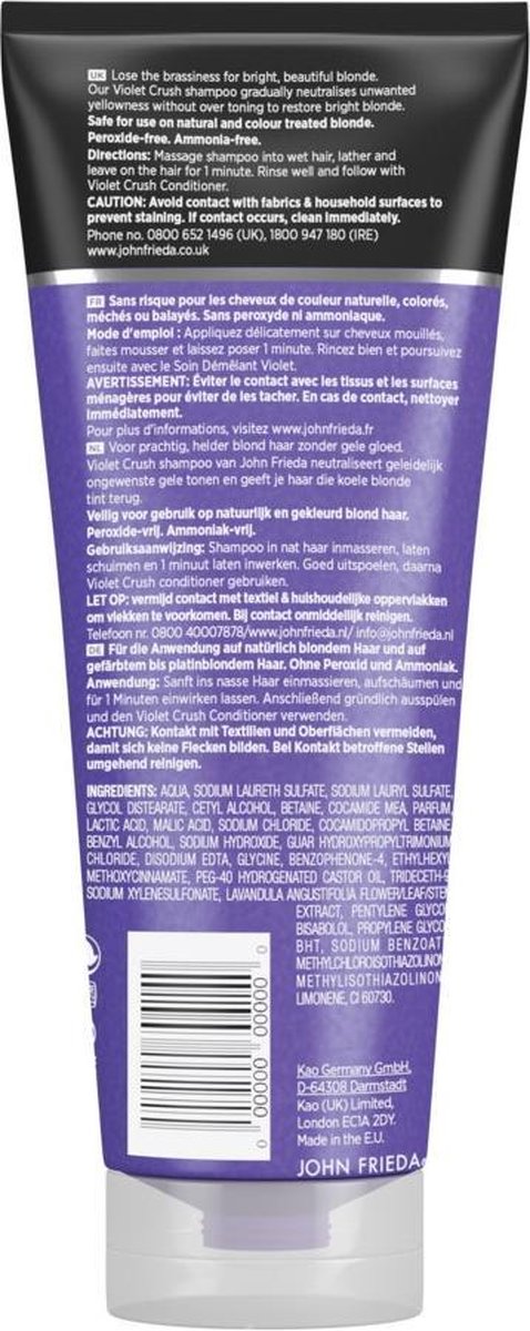 John Frieda Violet Crush Purple Shampoo 250ml
