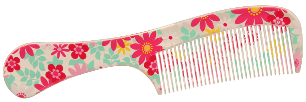 Hair Mode Multihouse Kam Groot Handvat Bloem Per stuk