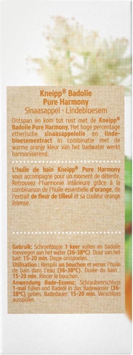 Kneipp Badolie Lindebloesem 100ml - Oranje