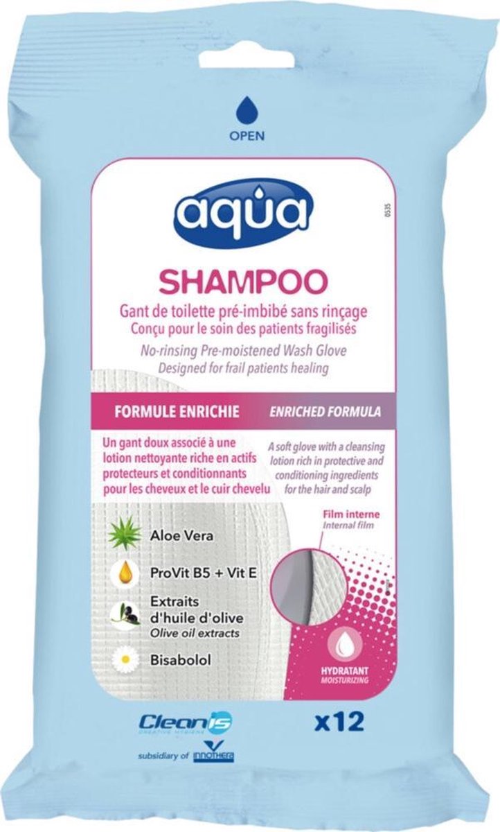 Aqua Washandjes Shampoo 12stuks