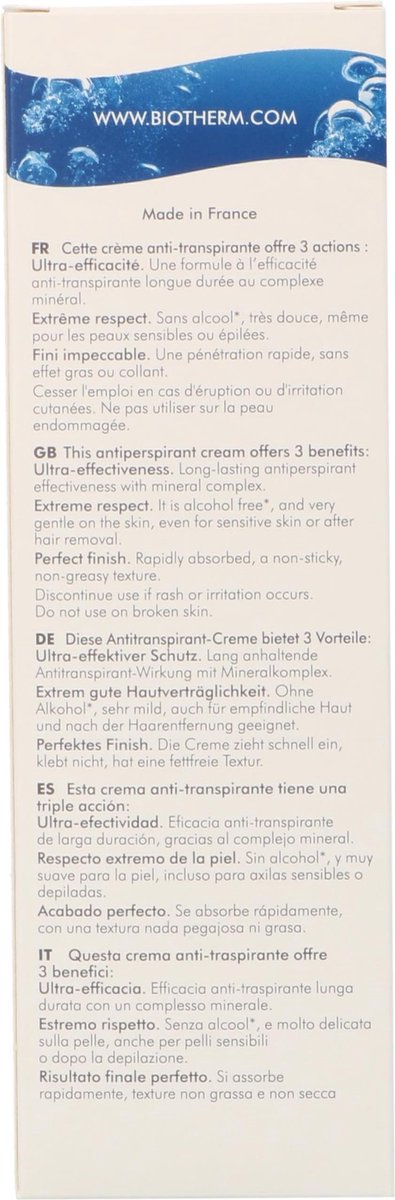 Biotherm Deodorant Pure Crme Tube 75ml