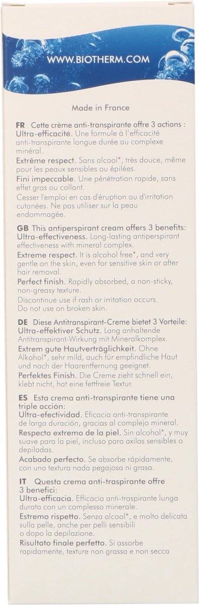 Biotherm Deodorant Pure Crme Tube 75ml