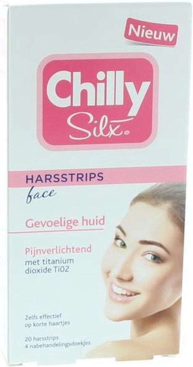 Chilly 20stuks Silx Harsstrips Face Gevoelige Huid