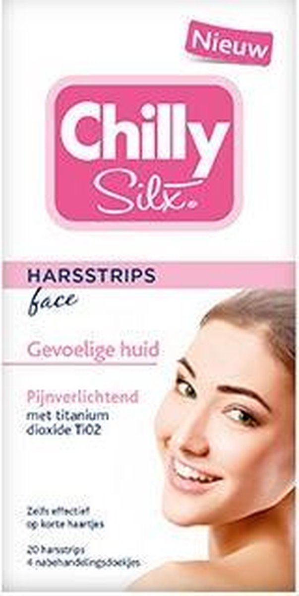 Chilly 20stuks Silx Harsstrips Face Gevoelige Huid