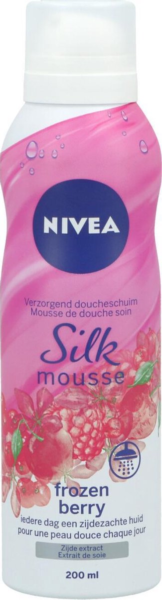 Nivea Silk Mousse Frozen Berry Doucheschuim 200ml