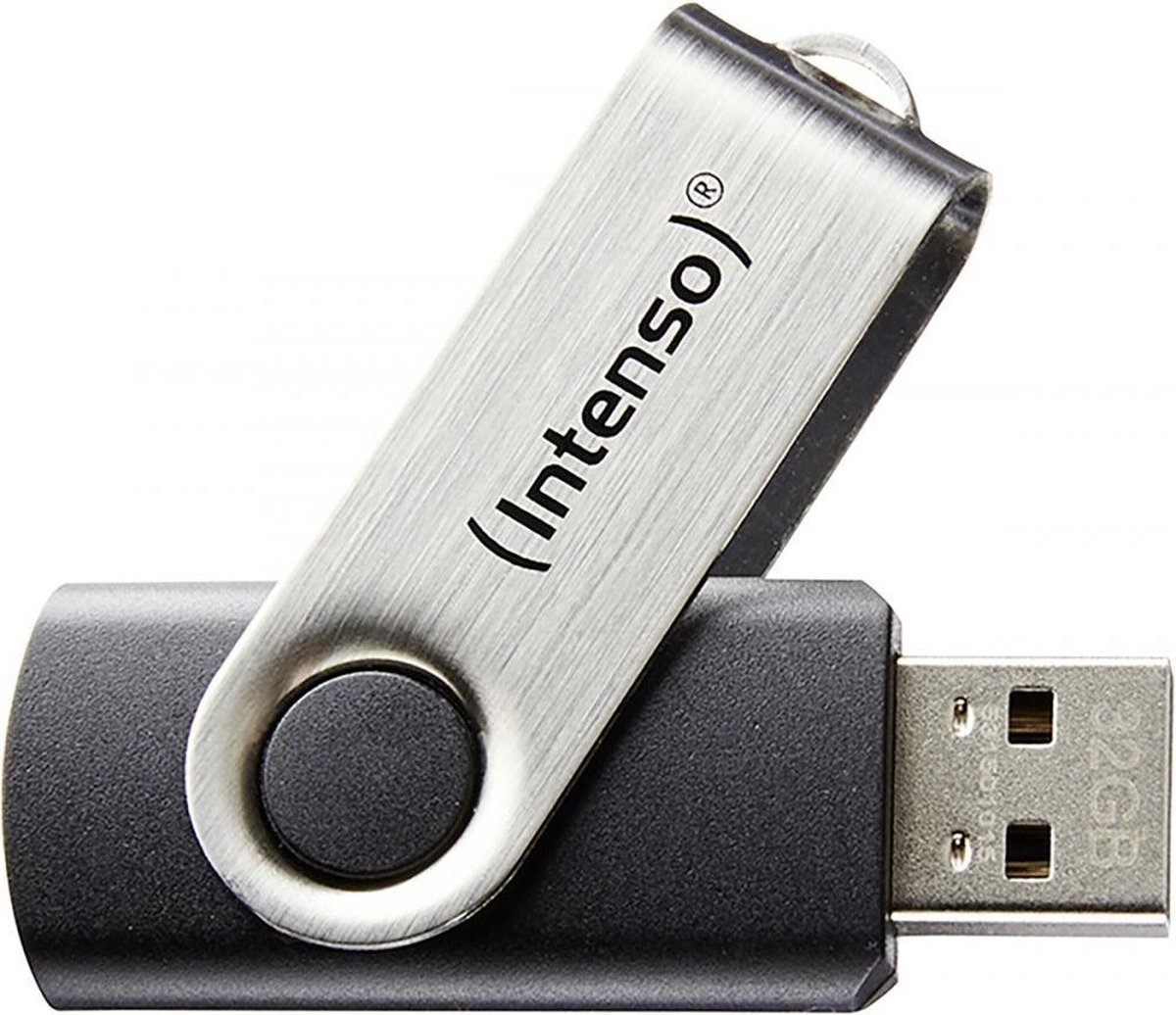 Intenso Basic Line USB flash drive 64 GB USB Type-A 2.0 Zwart, Zilver - Silver