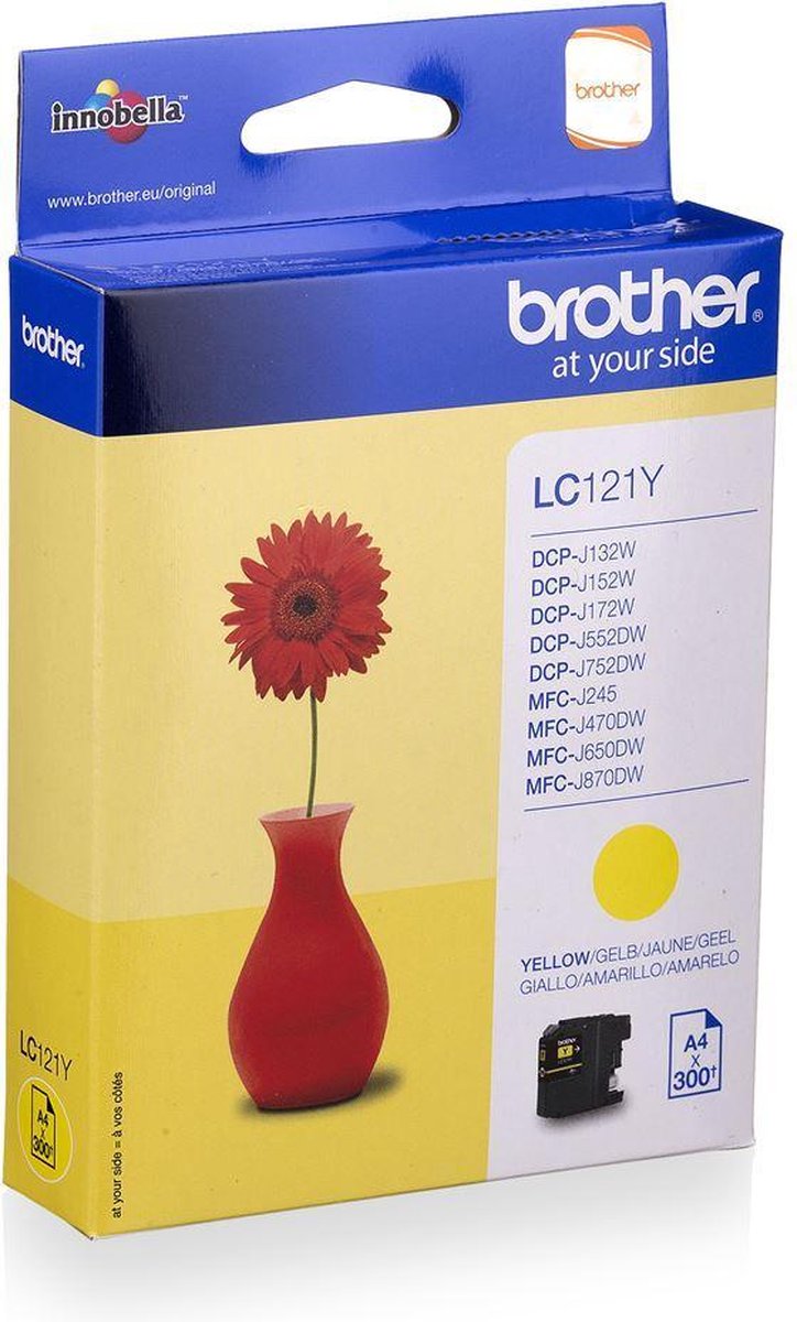 Brother LC-121Y inktcartridge Original 1 stuk(s) - Amarillo