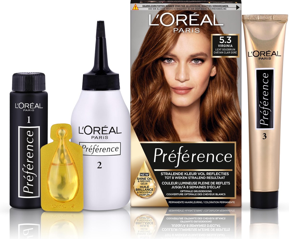 L'Oreal Paris L´Oréal Paris 5.3 Virginie Preference Haarkleuring - Bruin