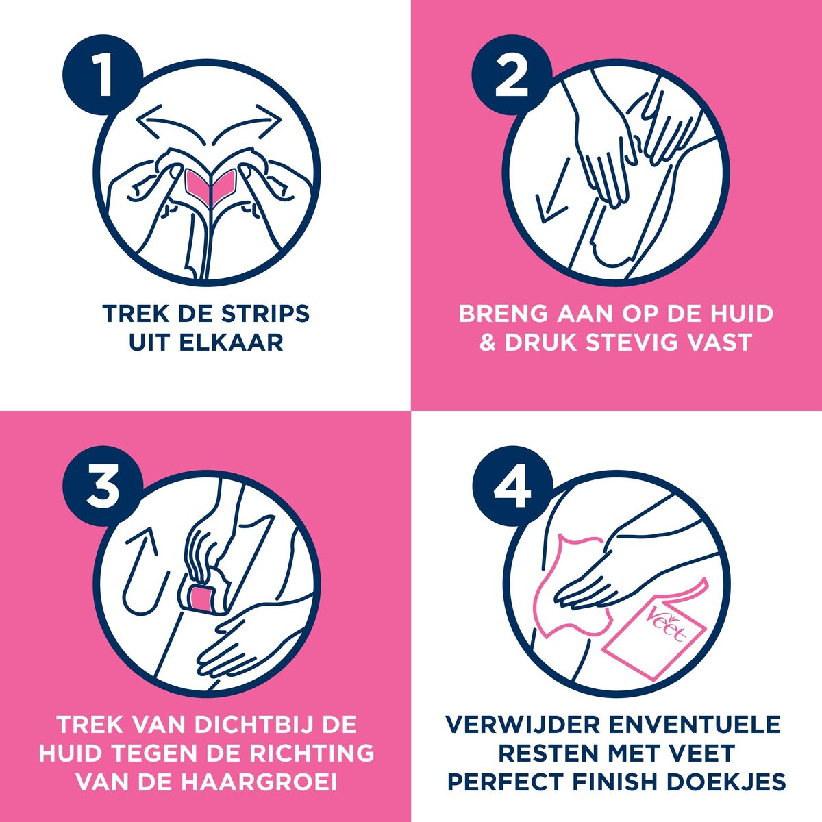 Veet 40stuks Koude Waxstrips Droge Huid