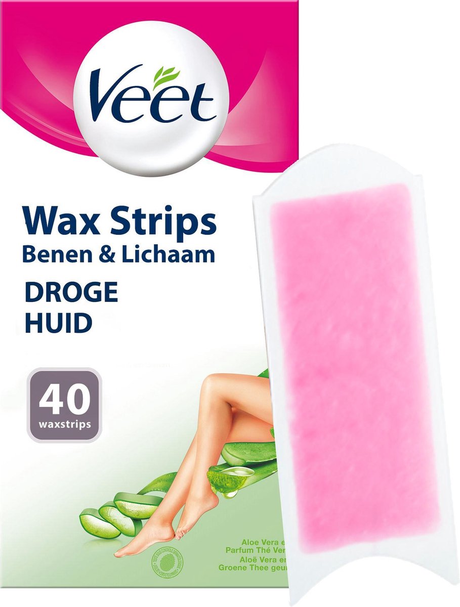 Veet 40stuks Koude Waxstrips Droge Huid