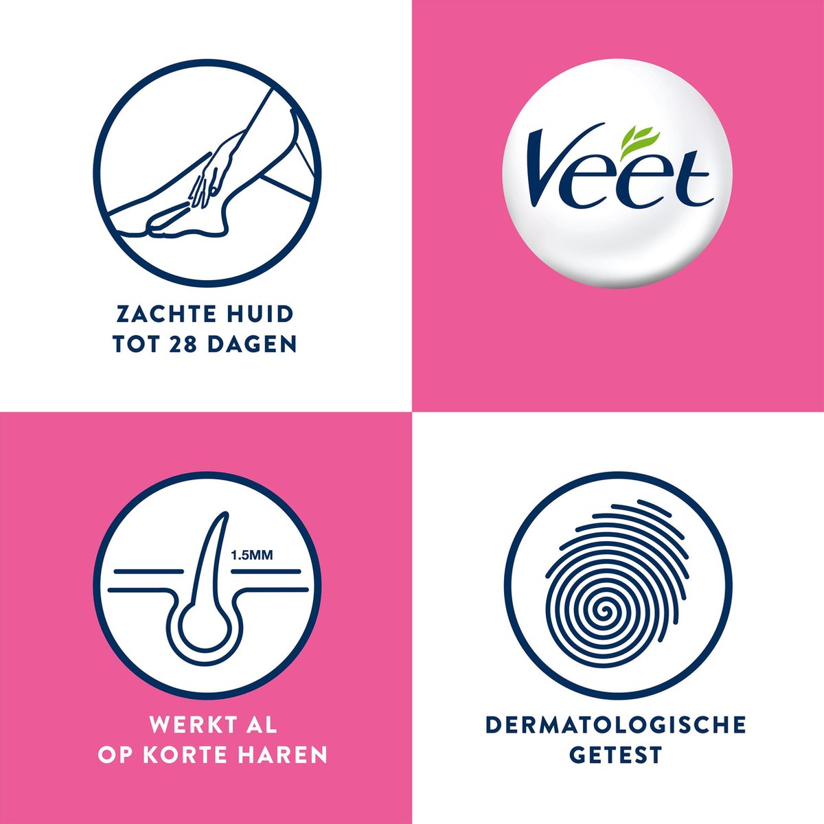 Veet 40stuks Koude Waxstrips Droge Huid