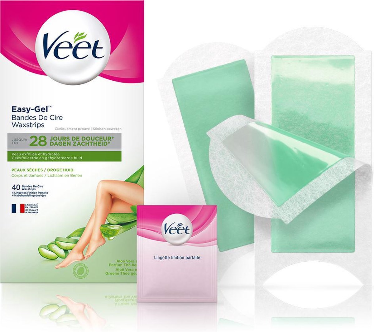 Veet 40stuks Koude Waxstrips Droge Huid