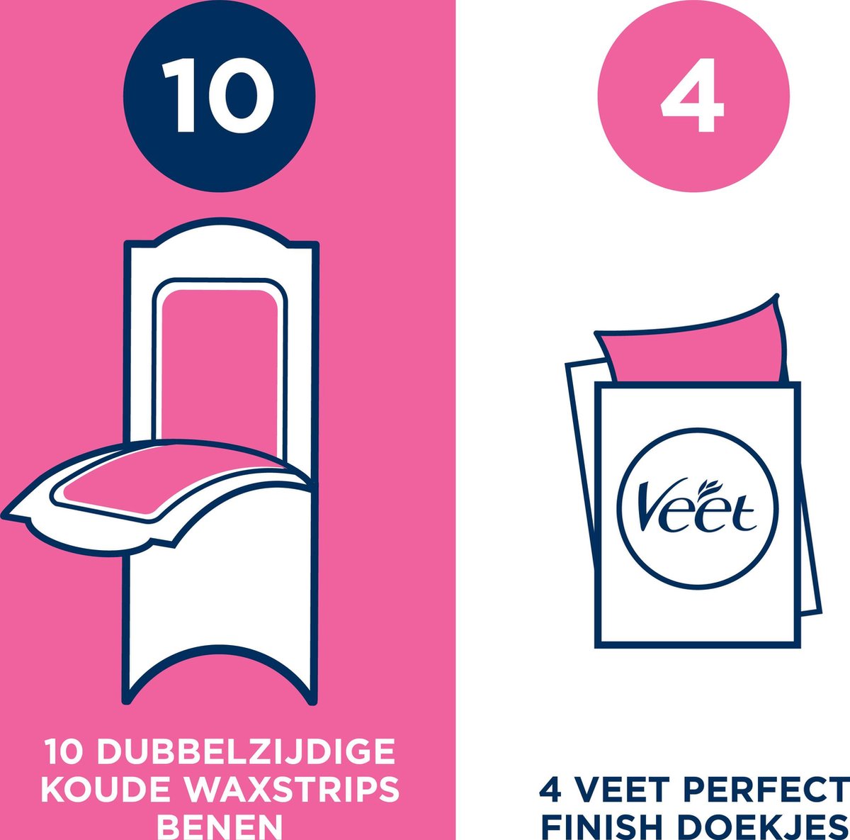 Veet 20stuks Koude Waxstrips Benen En Lichaam Gevoelige Huid
