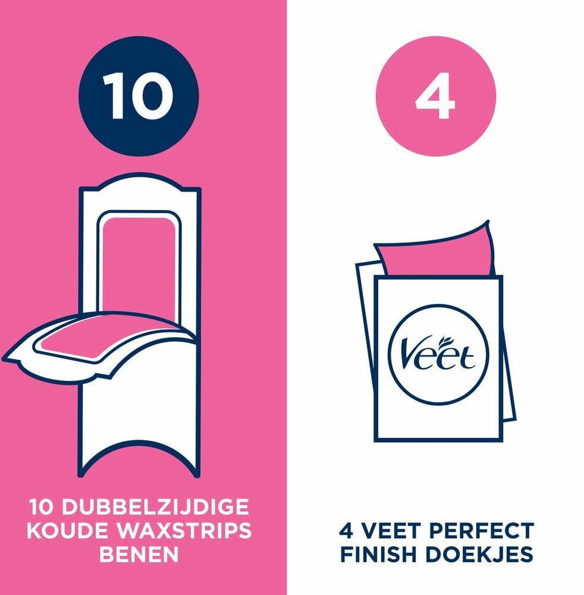 Veet 20stuks Koude Waxstrips Benen En Lichaam Gevoelige Huid