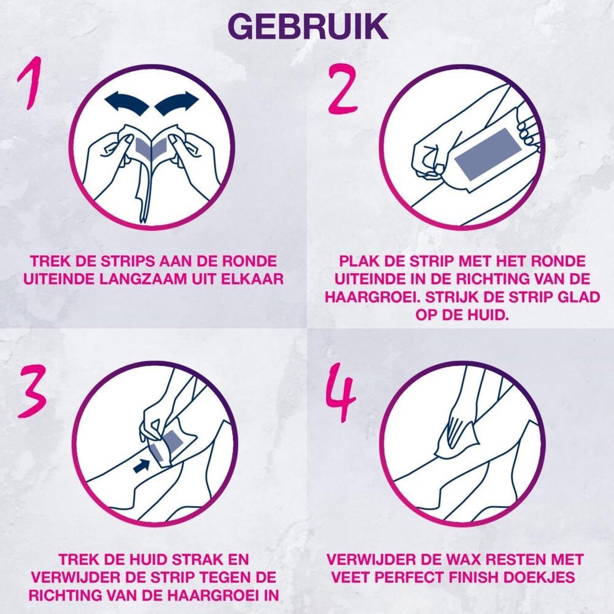 Veet 20stuks Koude Waxstrips Benen En Lichaam Gevoelige Huid